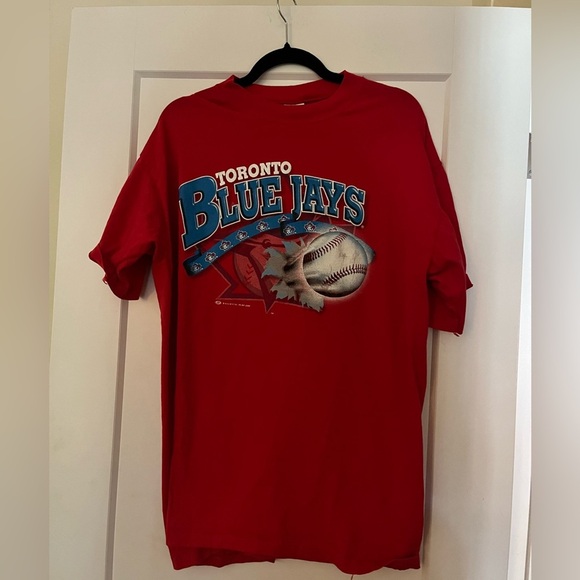 Vintage Toronto Blue Jays Y2K Red Retro Tee shirt - Picture 1 of 6